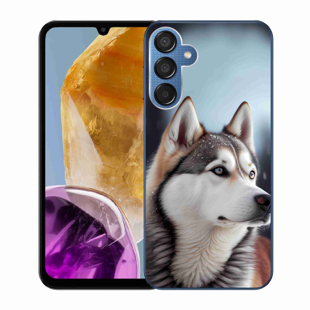 Gél borítás mmCase Samsung Galaxy M15 5G - Szibériai husky