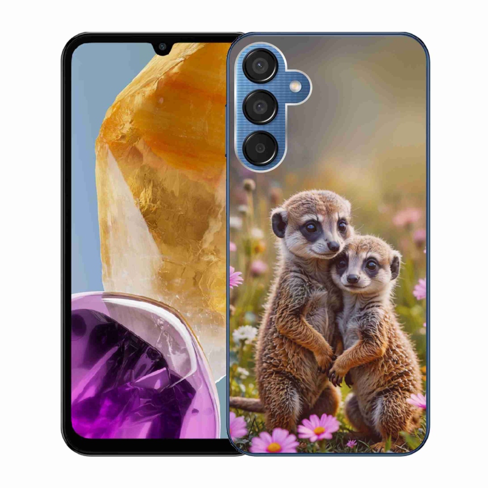 Gél védőburkolat mmCase Samsung Galaxy M15 5G - szurikátás duó számára