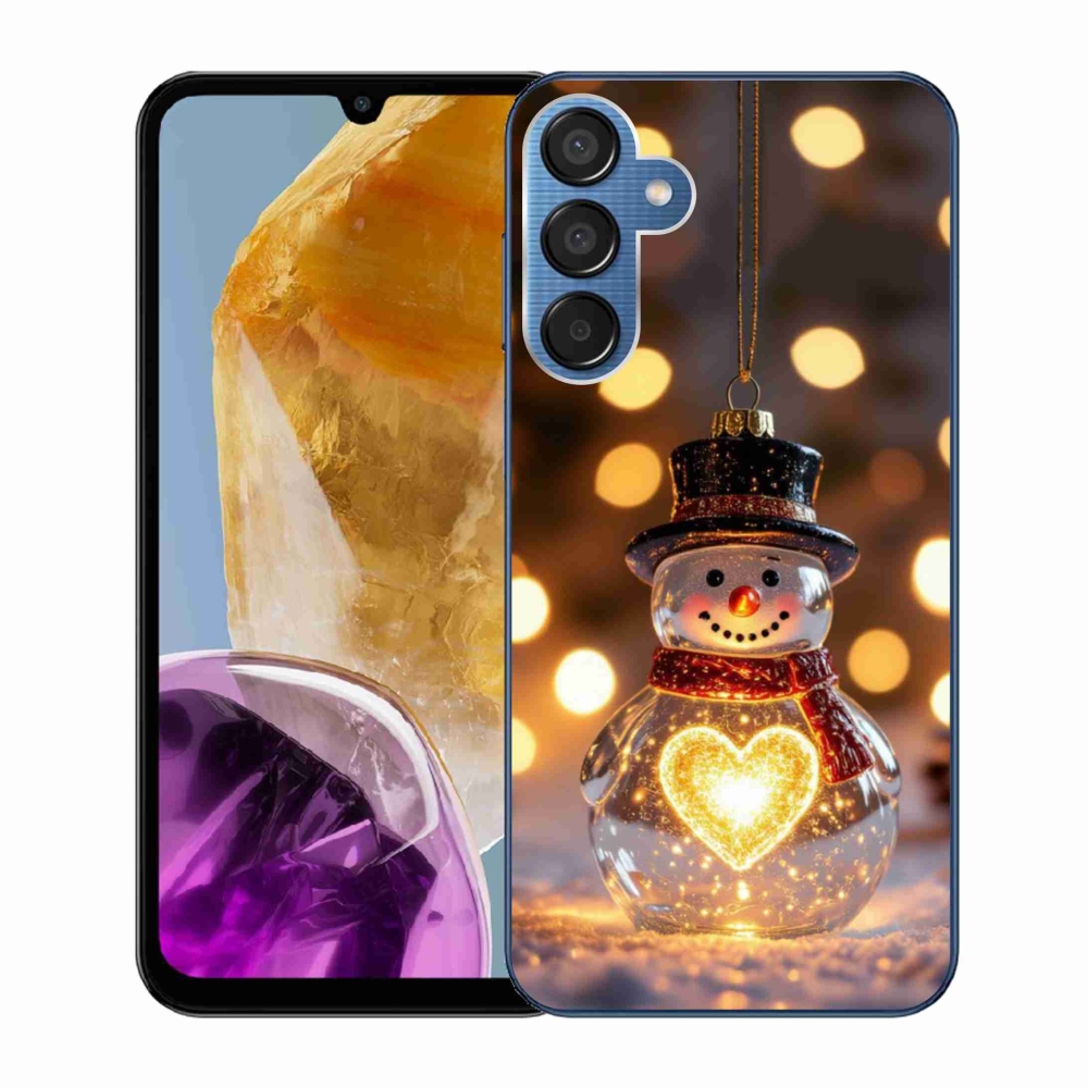Gél borítás mmCase Samsung Galaxy M15 5G - karácsonyi hóemberhez