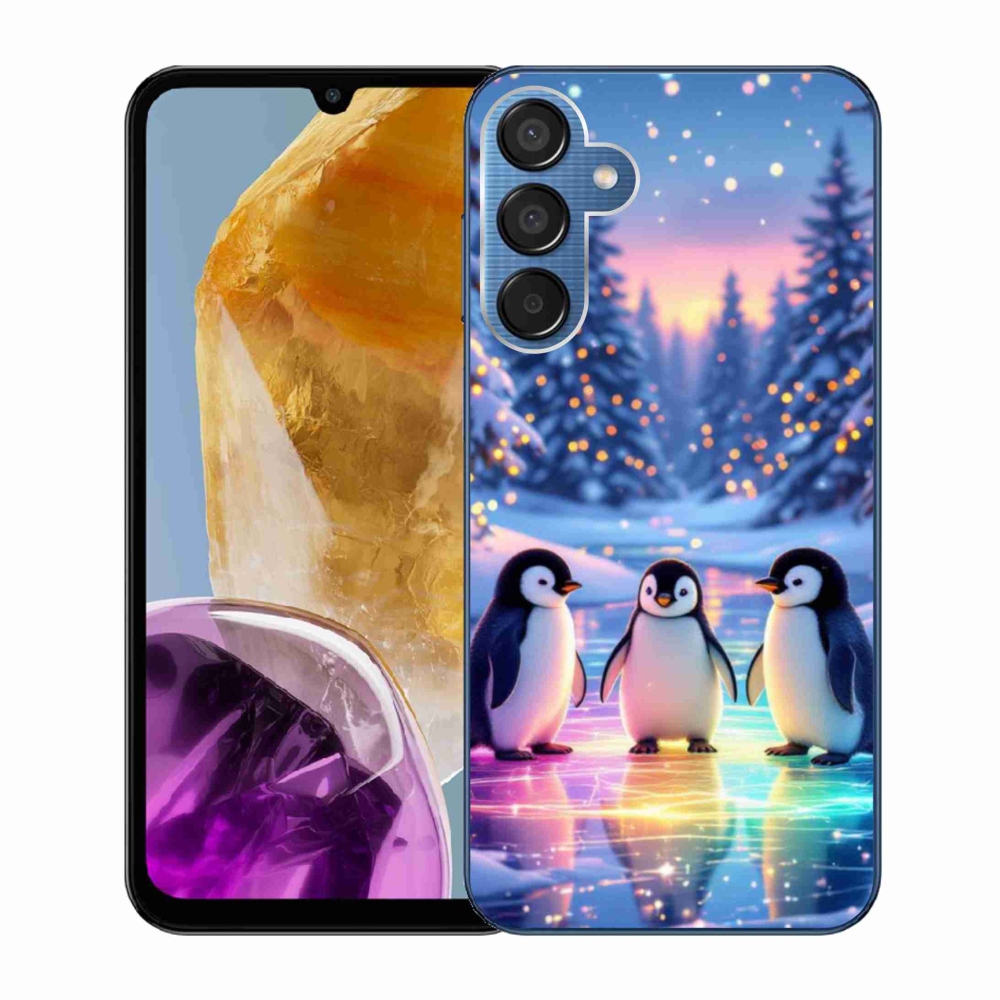 Zselés borítás mmCase Samsung Galaxy M15 5G - pingvinekhez