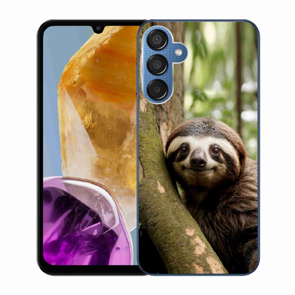 Gél borító mmCase Samsung Galaxy M15 5G - mosolygó lajhárhoz