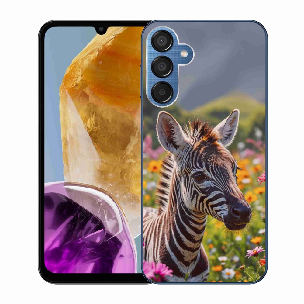 Zselés borítás mmCase Samsung Galaxy M15 5G - zebra a réten