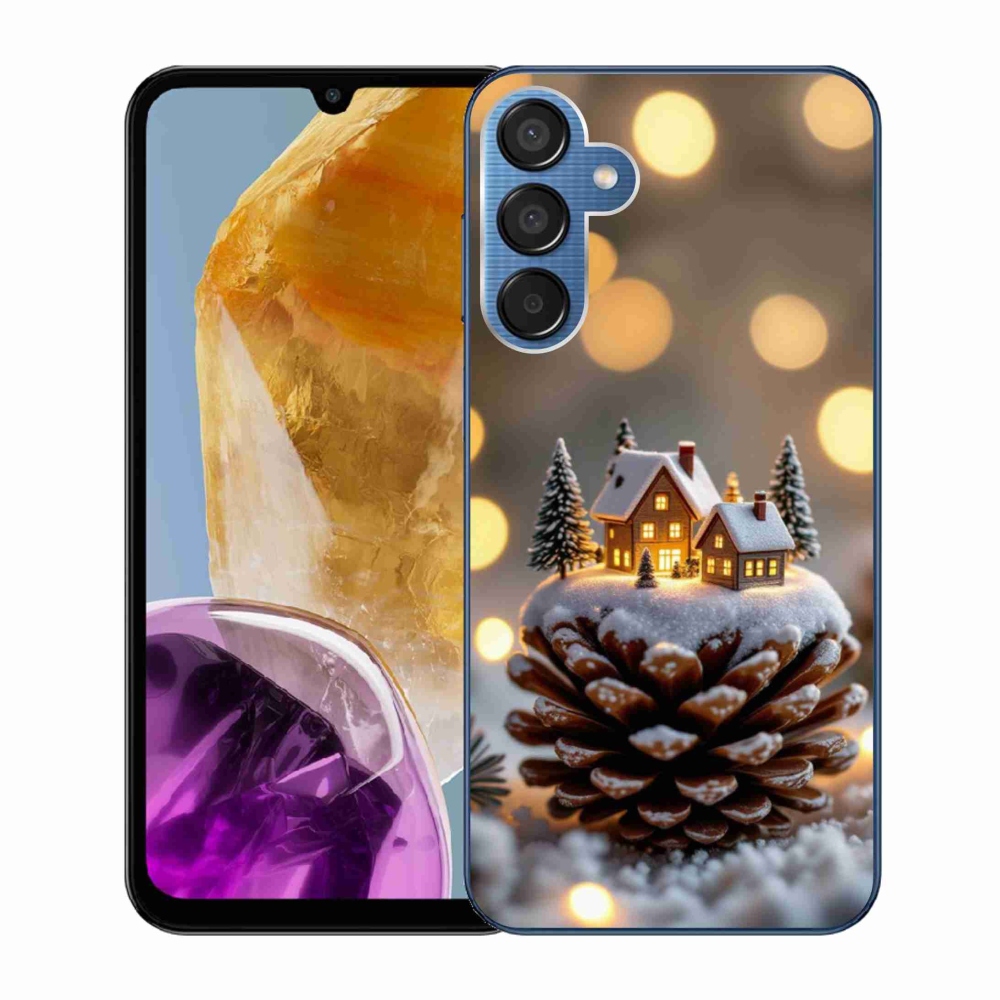 Gél borítás mmCase Samsung Galaxy M15 5G - téli falu