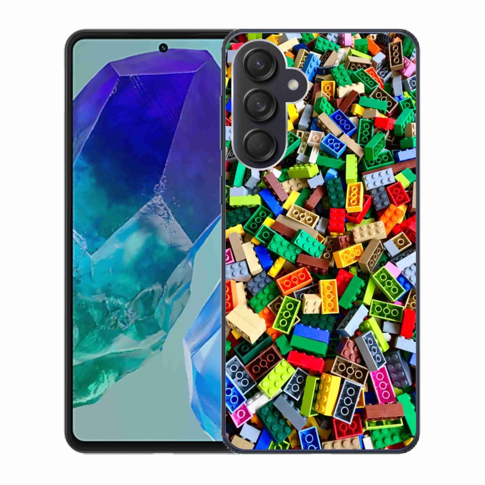 Gél borítás mmCase Samsung Galaxy M55 5G - színes építőkockákhoz