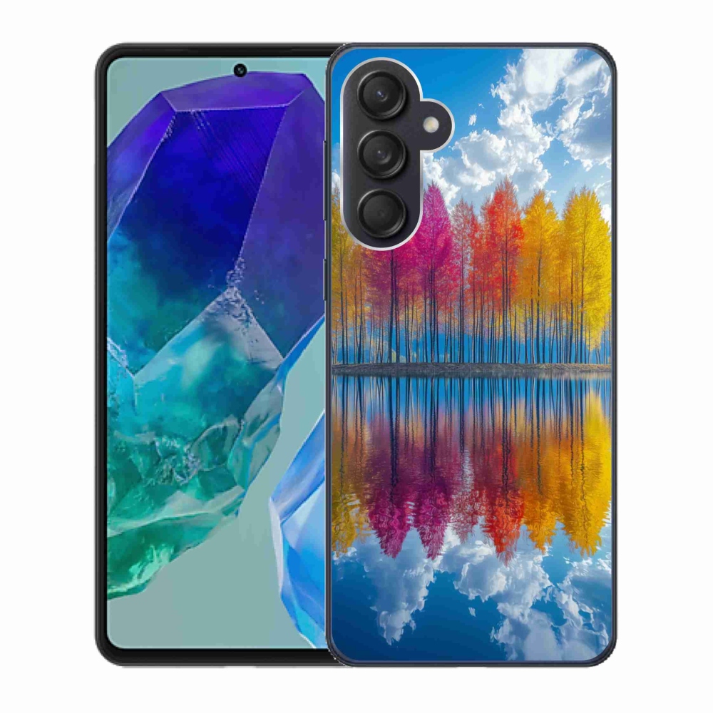 Gél borítás mmCase Samsung Galaxy M55 5G - színes fákhoz