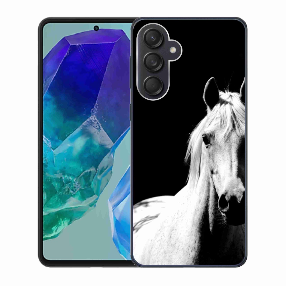 Zselés borítás mmCase Samsung Galaxy M55 5G - fehér ló 5