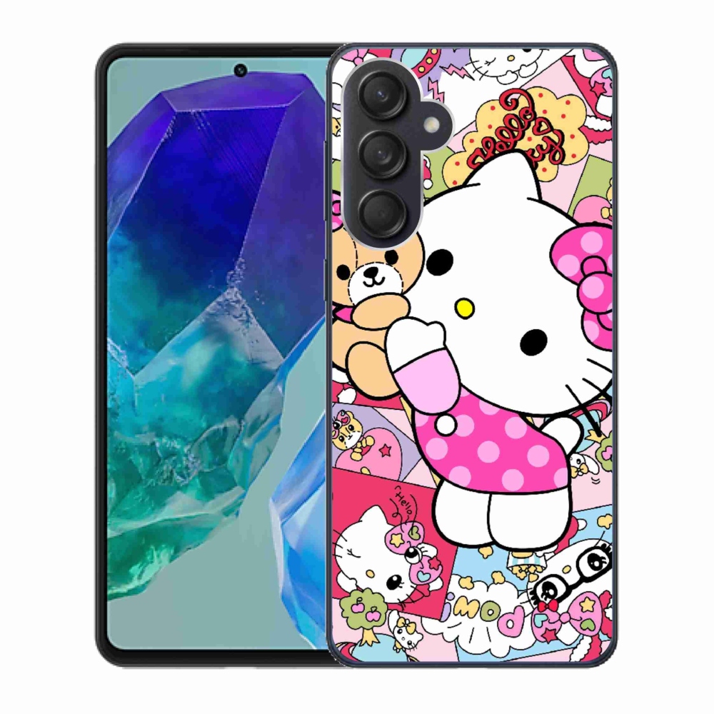 Gél borító mmCase Samsung Galaxy M55 5G - aranyos cica - Samsung Galaxy M55 5G számára