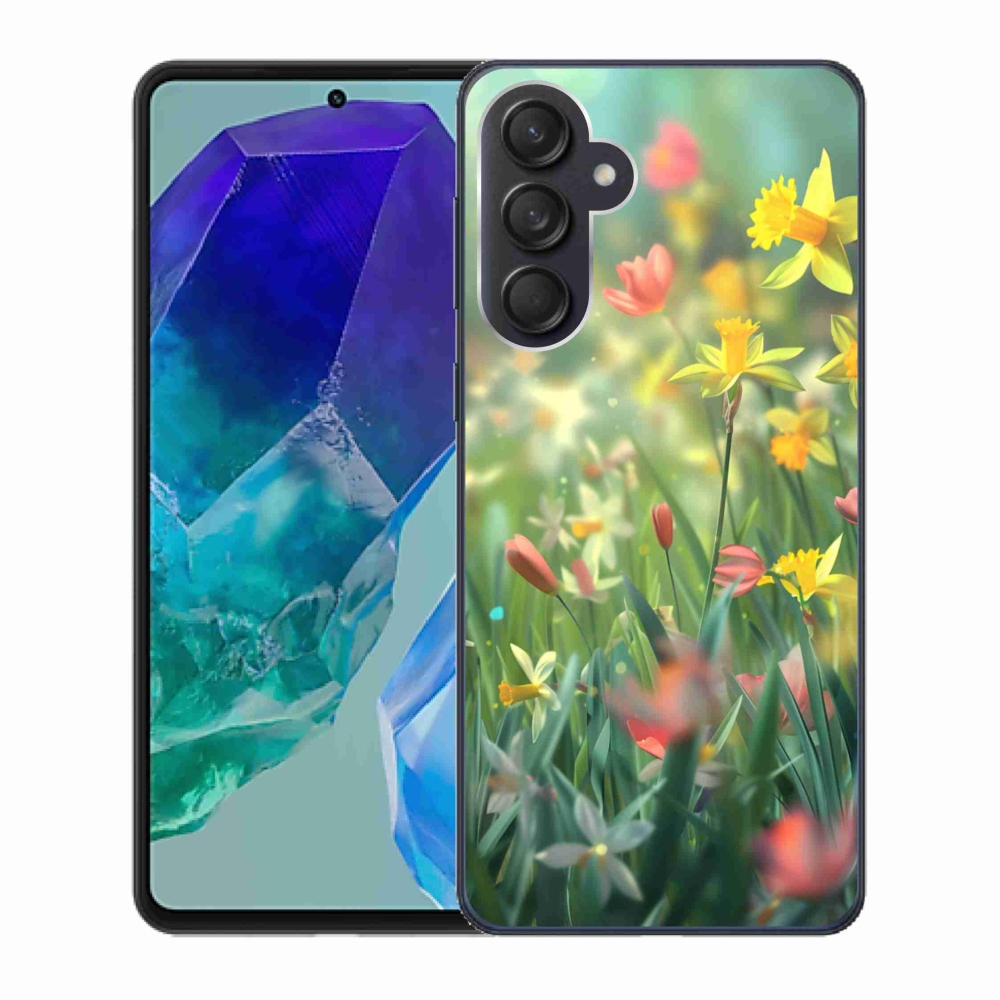 Gél borító mmCase Samsung Galaxy M55 5G - tavaszi virágokhoz