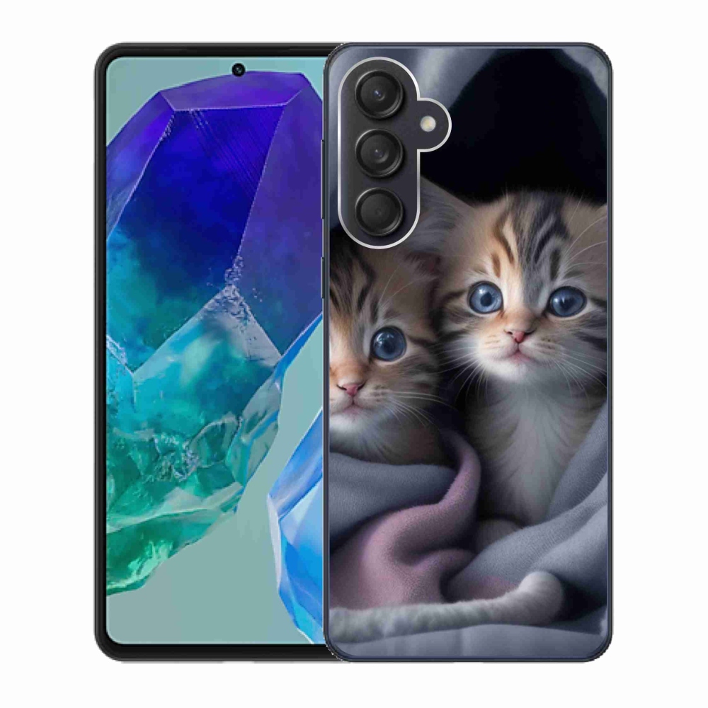 Zselés borítás mmCase Samsung Galaxy M55 5G - cat duo 2 - számára