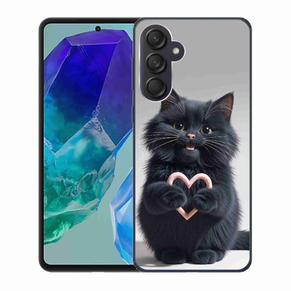 Gél borító mmCase Samsung Galaxy M55 5G - macska szeretet 3