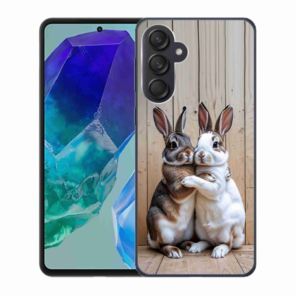 Zselés borítás mmCase Samsung Galaxy M55 5G - nyúl párhoz