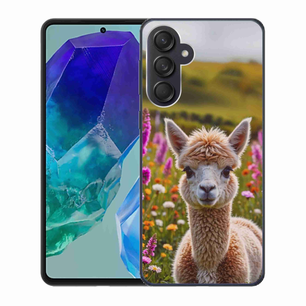 Zselés borítás mmCase Samsung Galaxy M55 5G - láma a réten