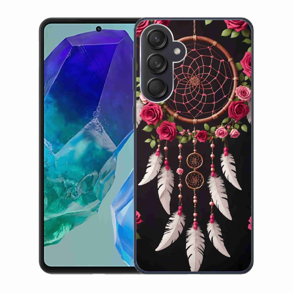 Gél borító mmCase Samsung Galaxy M55 5G - álomfogó rózsákkal mmCase a Samsung Galaxy M55 5G-hez