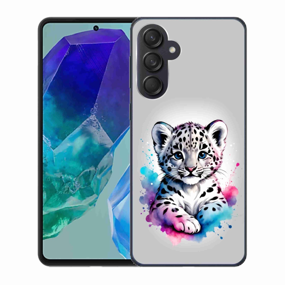 Gél védőhuzat mmCase Samsung Galaxy M55 5G - leopárd kölyökhöz