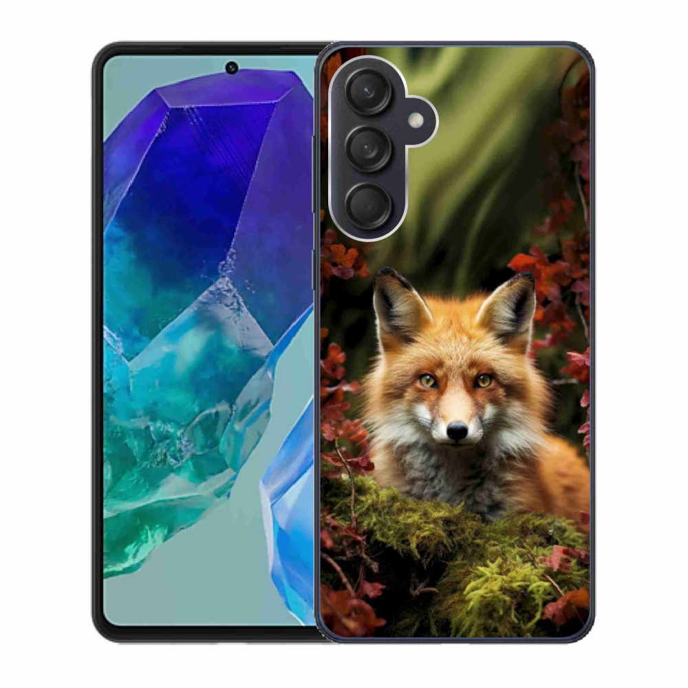 Zselés borítás mmCase Samsung Galaxy M55 5G - róka az erdőben