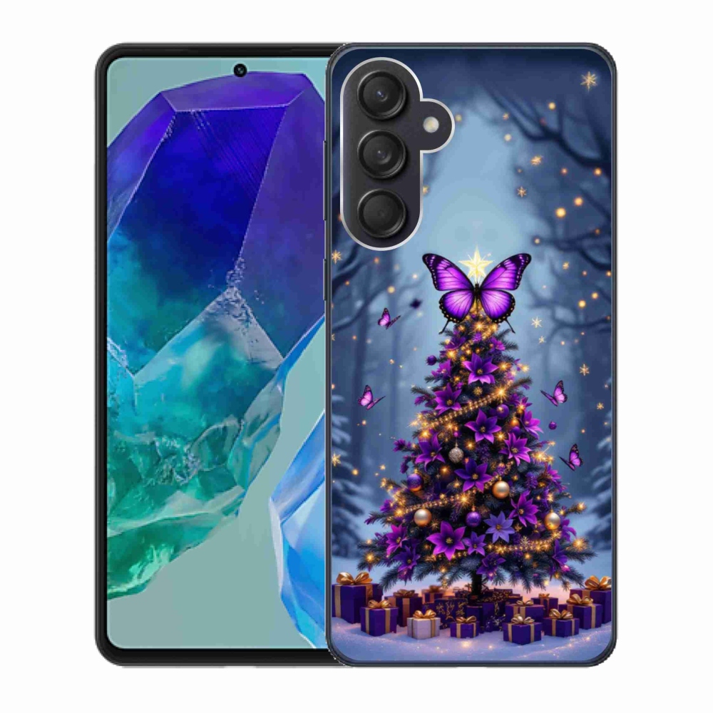 Gél borítás mmCase Samsung Galaxy M55 5G - pillangó karácsonyfa