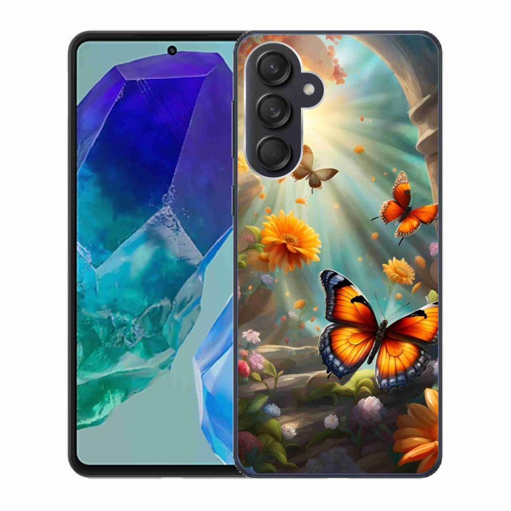 Gél borító mmCase Samsung Galaxy M55 5G - pillangókert 2