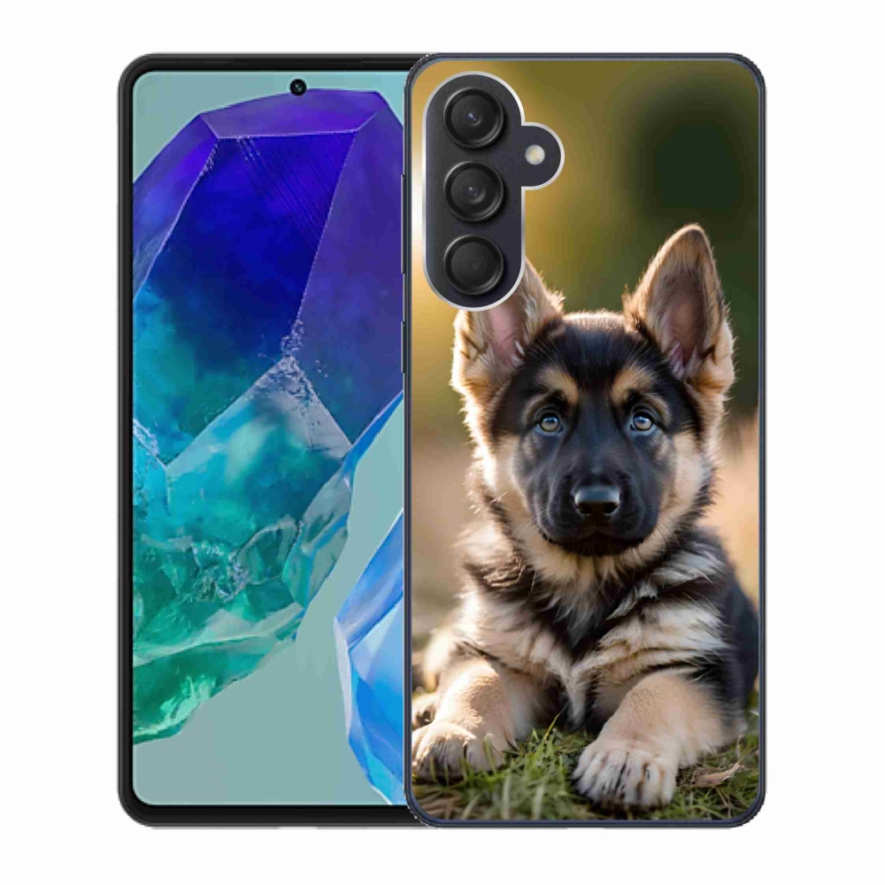 Zselés borítás mmCase Samsung Galaxy M55 5G - Német juhászkutya a természetben