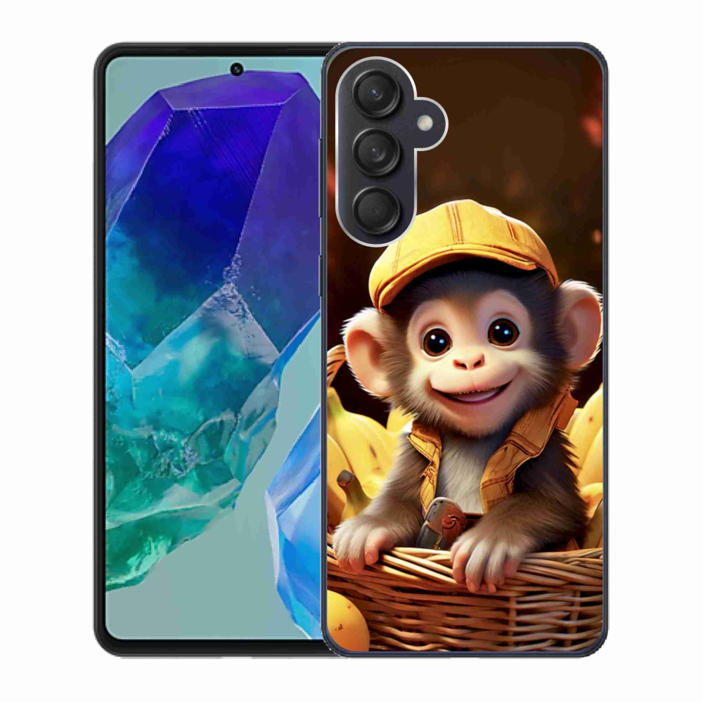 Zselés borítás mmCase Samsung Galaxy M55 5G - majom a kosárban