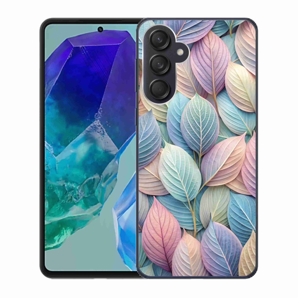 Zselés borítás mmCase Samsung Galaxy M55 5G - pasztell levelek