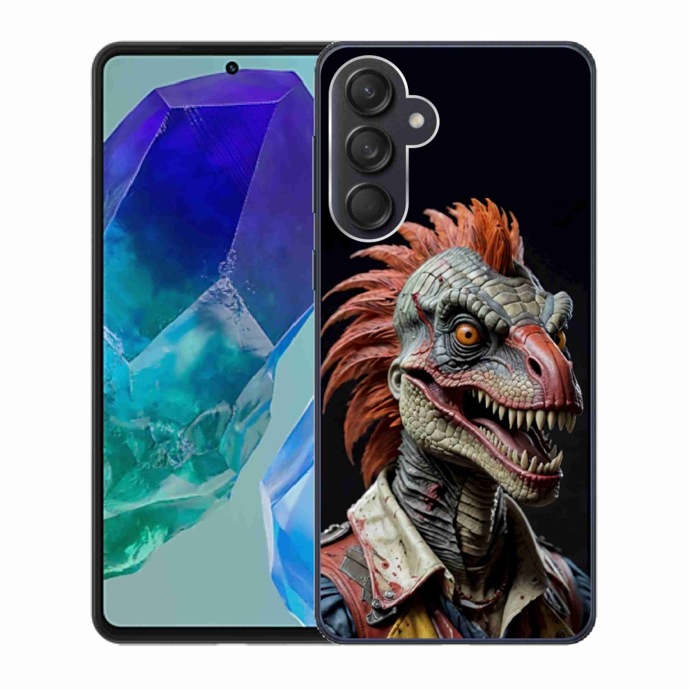 Gél borítás mmCase Samsung Galaxy M55 5G - punk dinoszauruszhoz