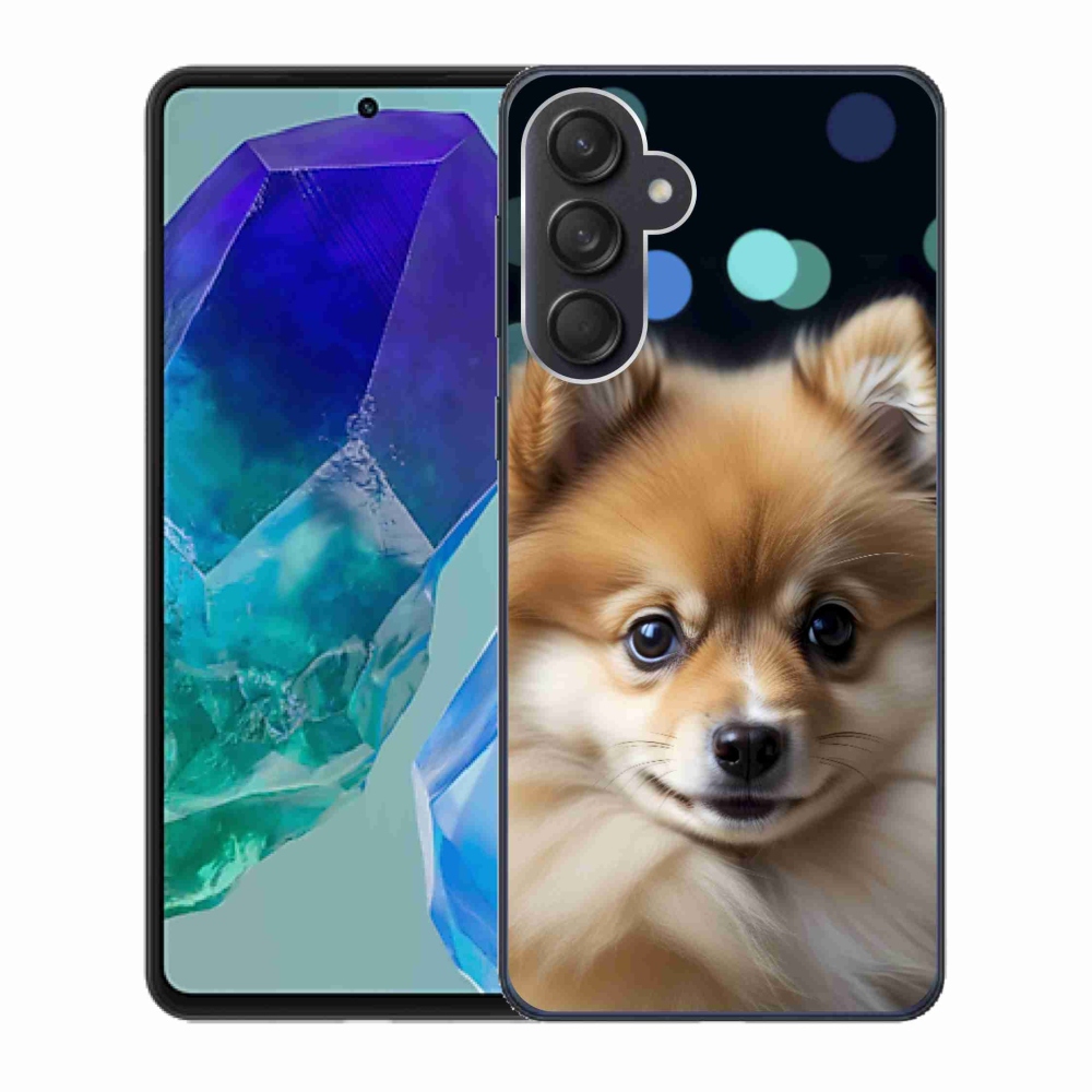 Gél borítás mmCase Samsung Galaxy M55 5G - aranyos pomerániai