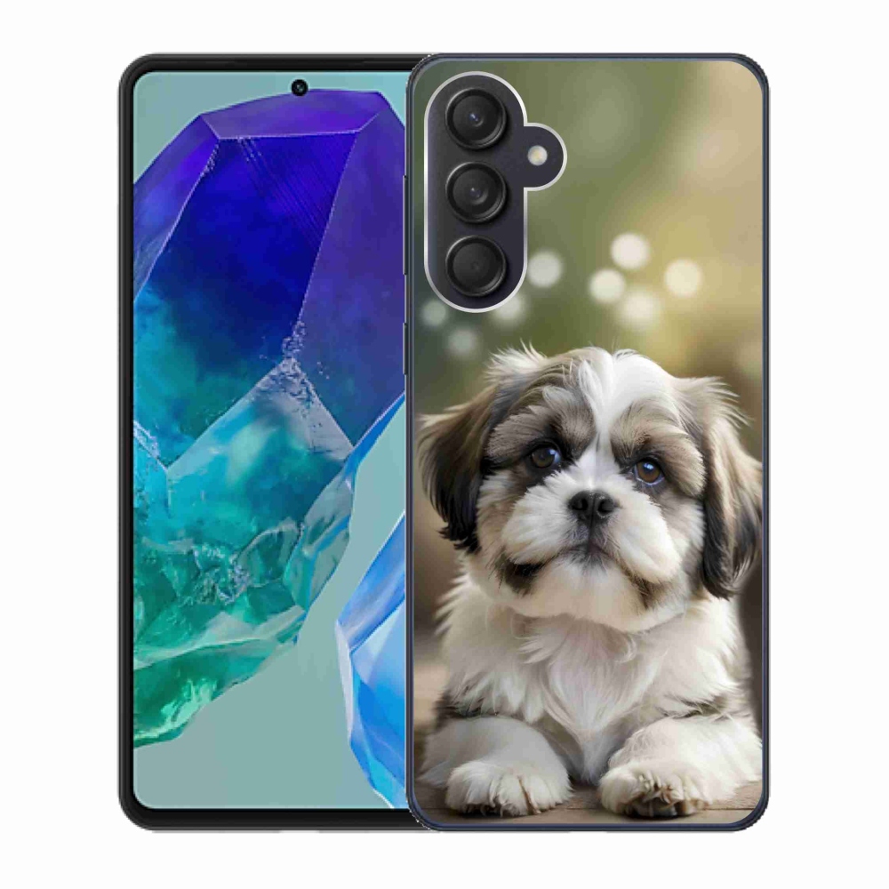 Gél borítás mmCase Samsung Galaxy M55 5G - aranyos shih-tzu