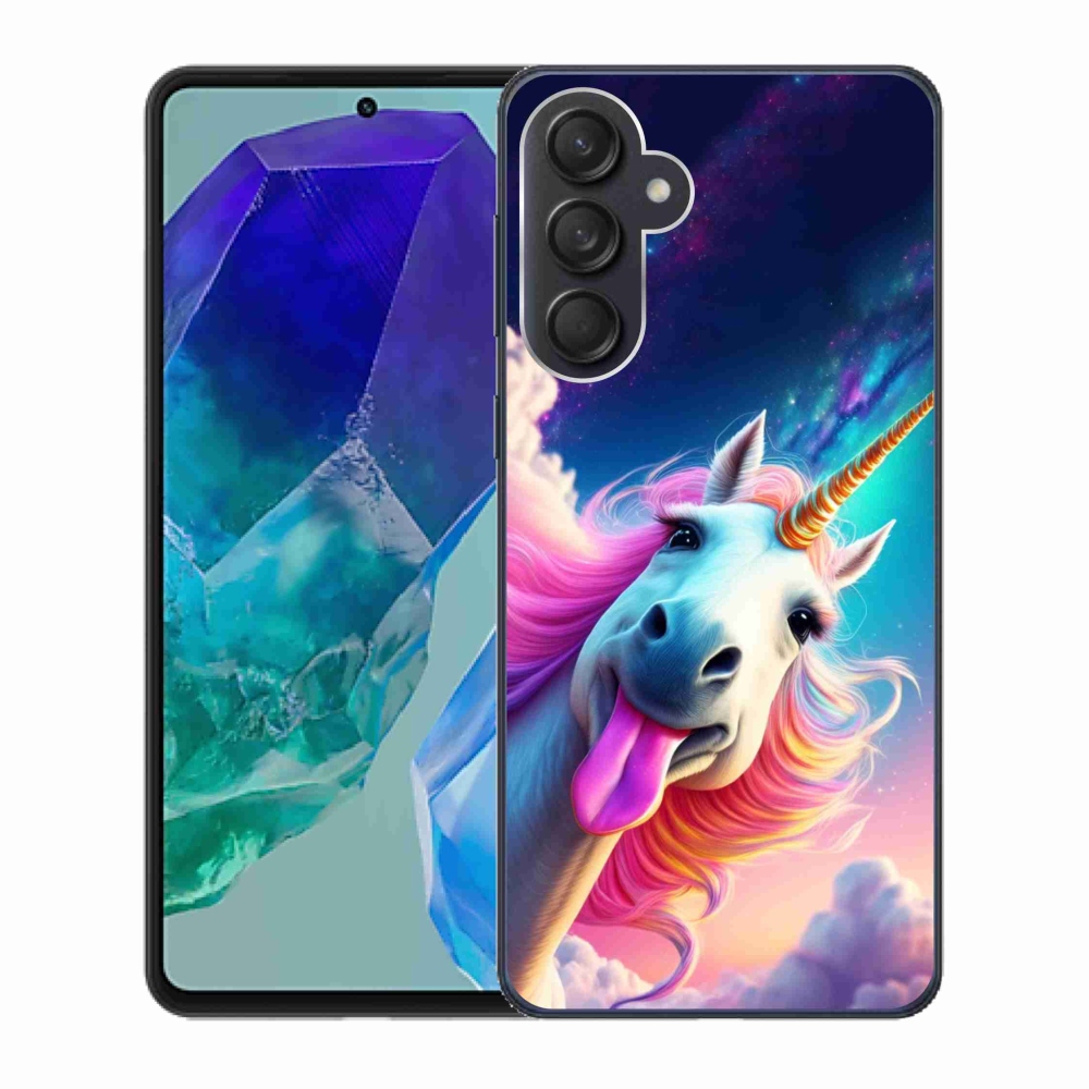 Gél borító mmCase Samsung Galaxy M55 5G - őrült egyszarvúhoz