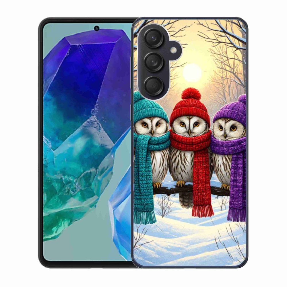Gél védőhuzat mmCase Samsung Galaxy M55 5G - bagoly barátok