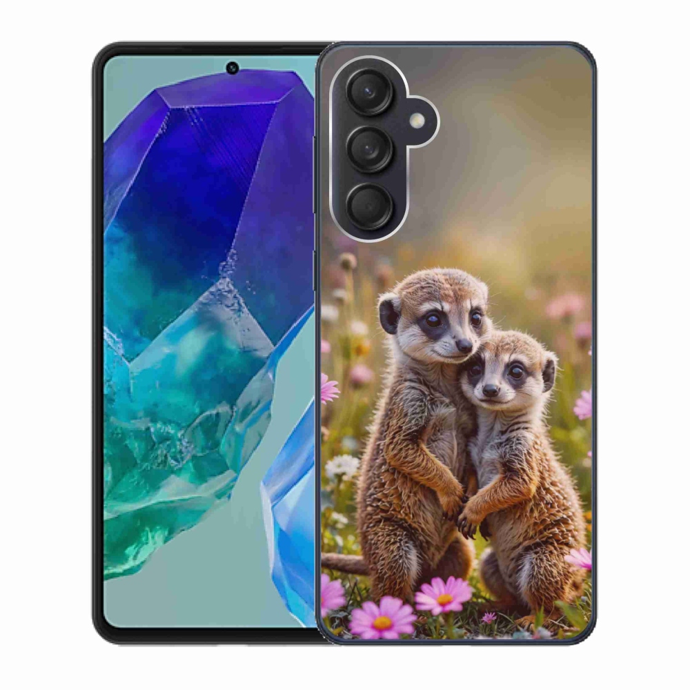 Gél védőburkolat mmCase Samsung Galaxy M55 5G - szurikátás duóhoz