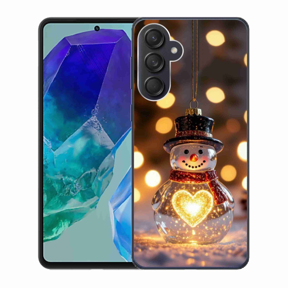 Gél borítás mmCase Samsung Galaxy M55 5G - Karácsonyi hóember