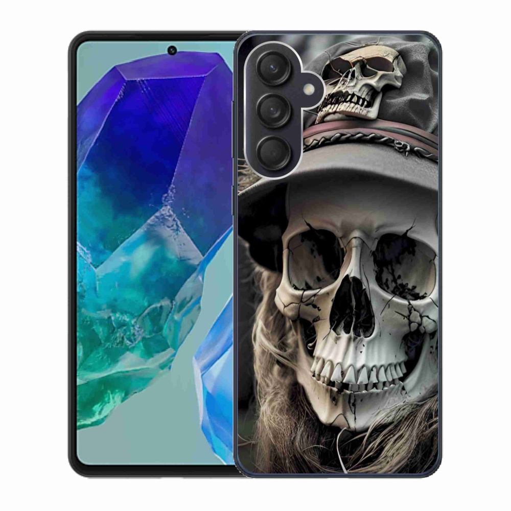 Zselés borítás mmCase Samsung Galaxy M55 5G - sötét koponya