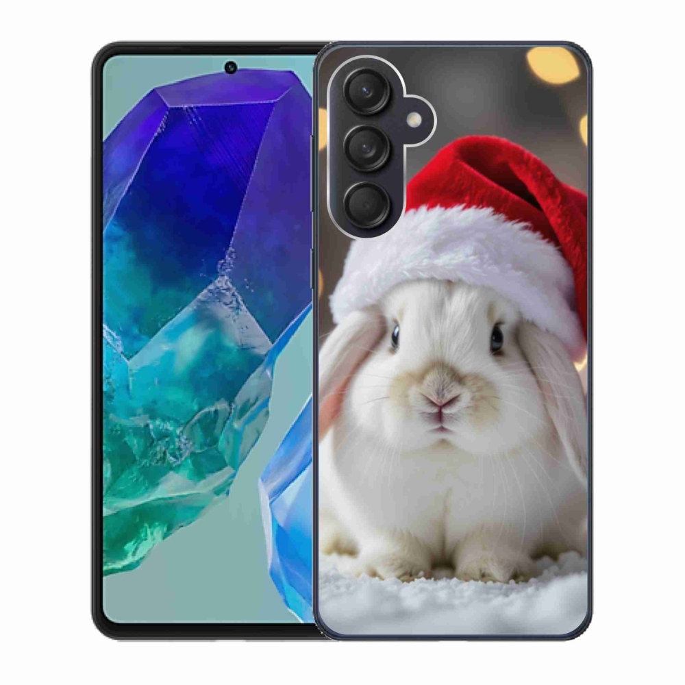 Gél borítás mmCase Samsung Galaxy M55 5G - Karácsonyi nyúl