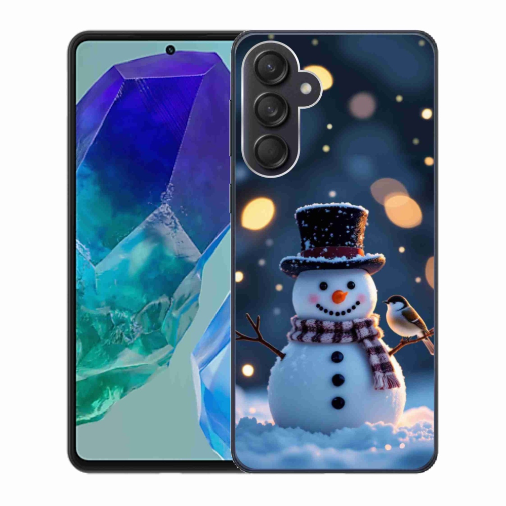 Gél borítás mmCase Samsung Galaxy M55 5G - Karácsonyi hóember