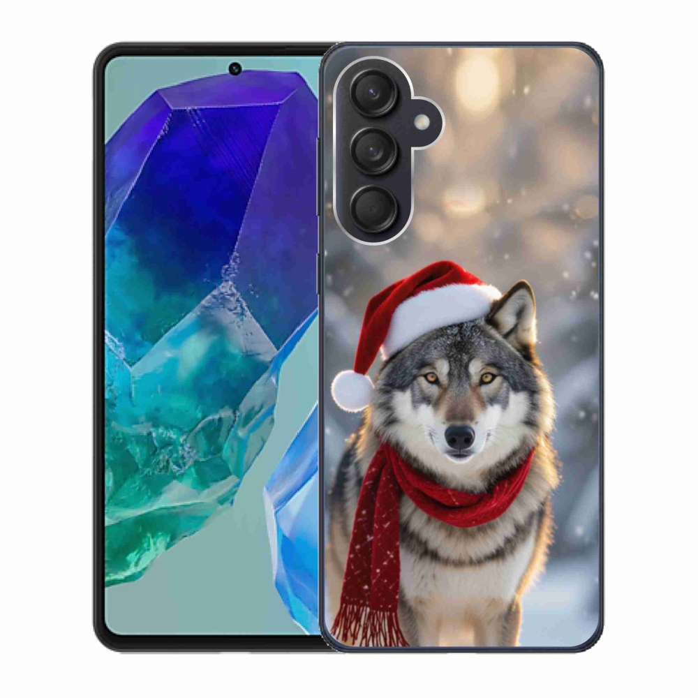 Gél borítás mmCase Samsung Galaxy M55 5G - Karácsonyi farkas