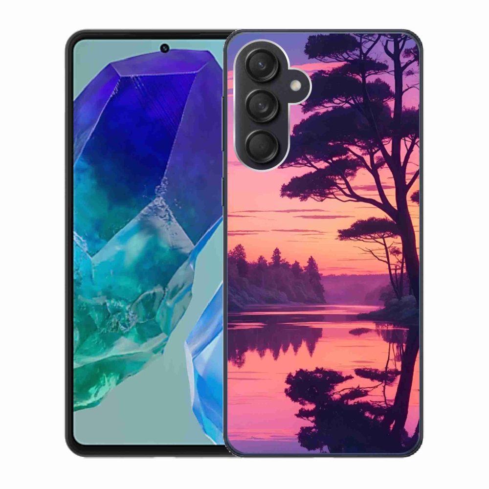 Gél borítás mmCase Samsung Galaxy M55 5G - naplemente a tó felett