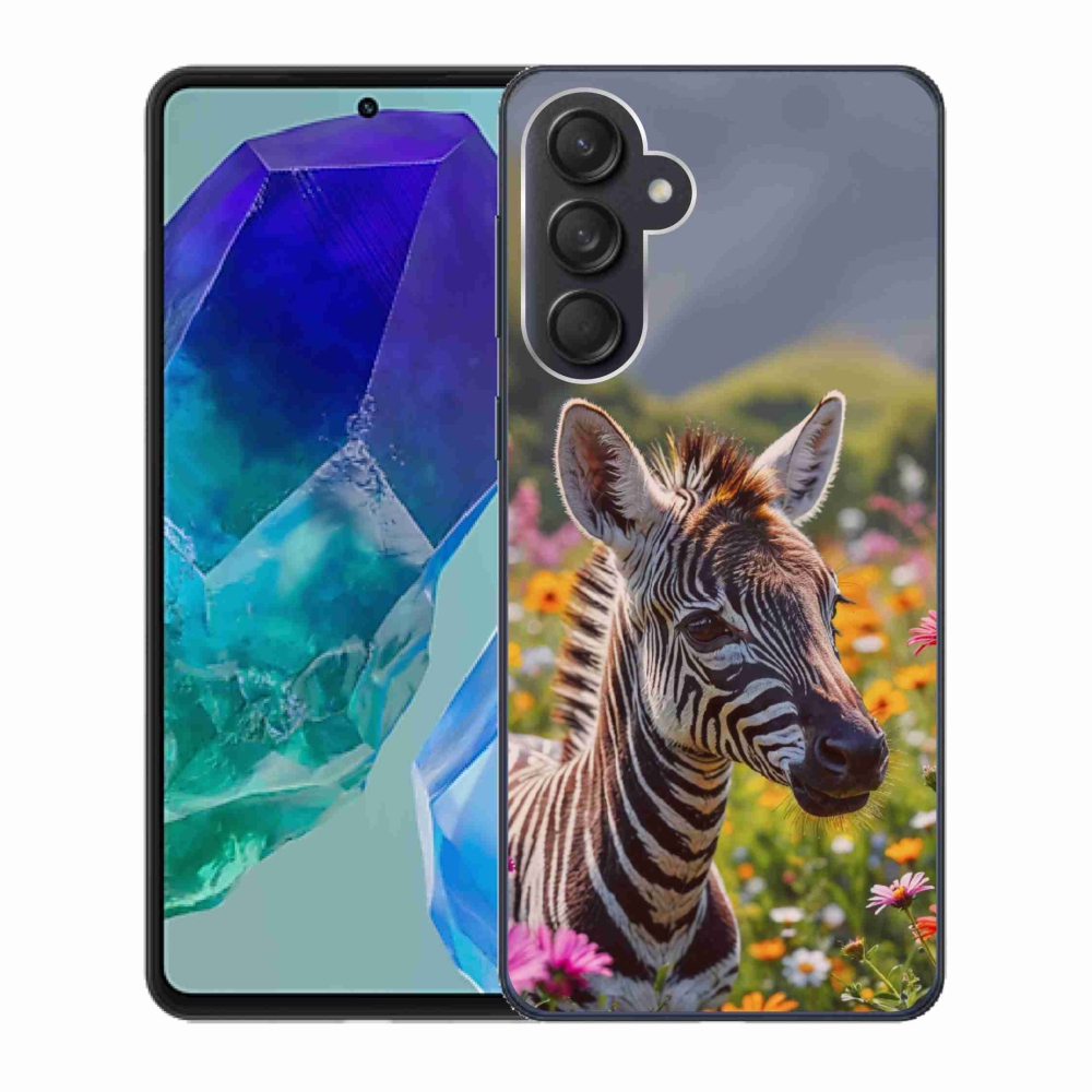 Zselés borítás mmCase Samsung Galaxy M55 5G - zebra a réten