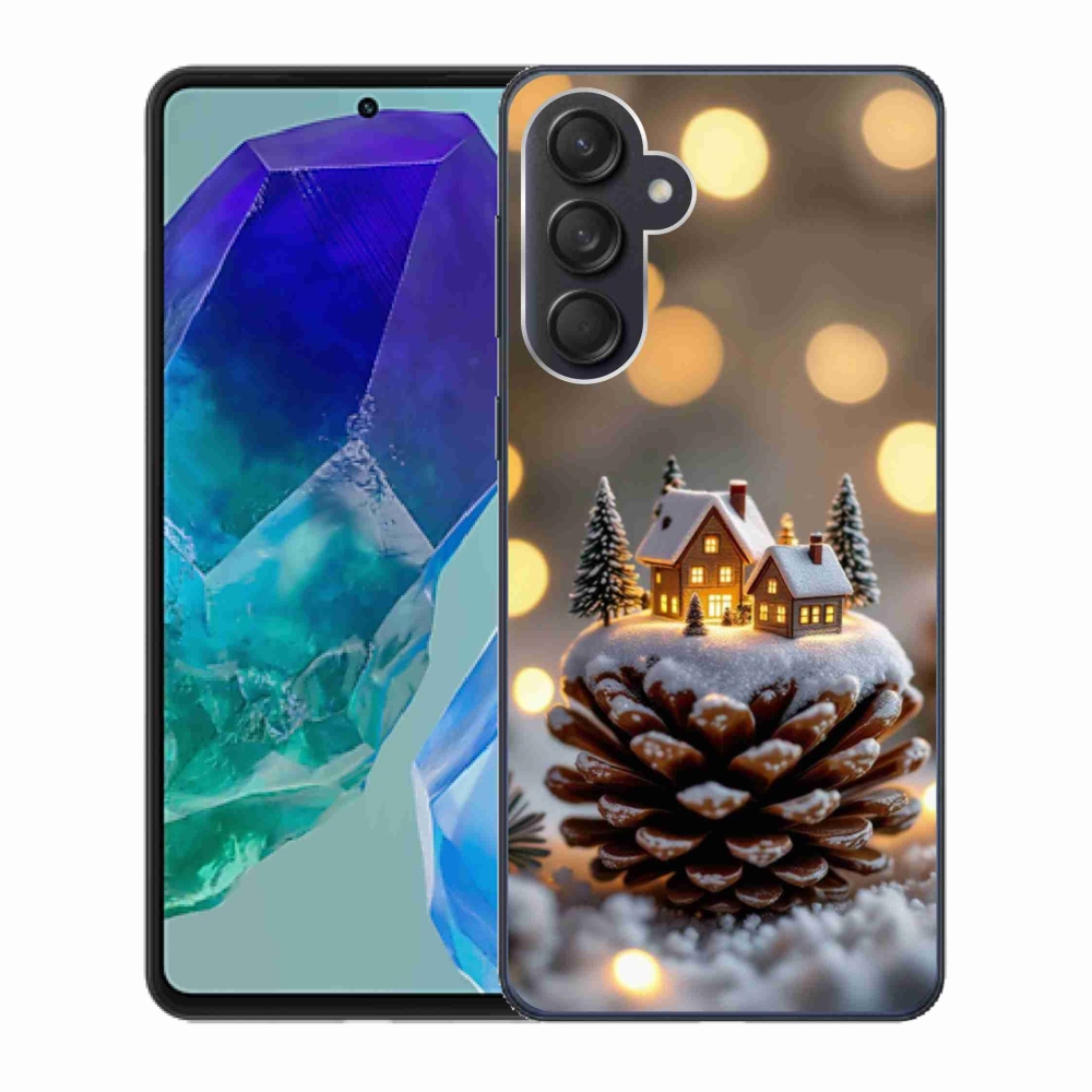 Gél borítás mmCase Samsung Galaxy M55 5G - téli falu
