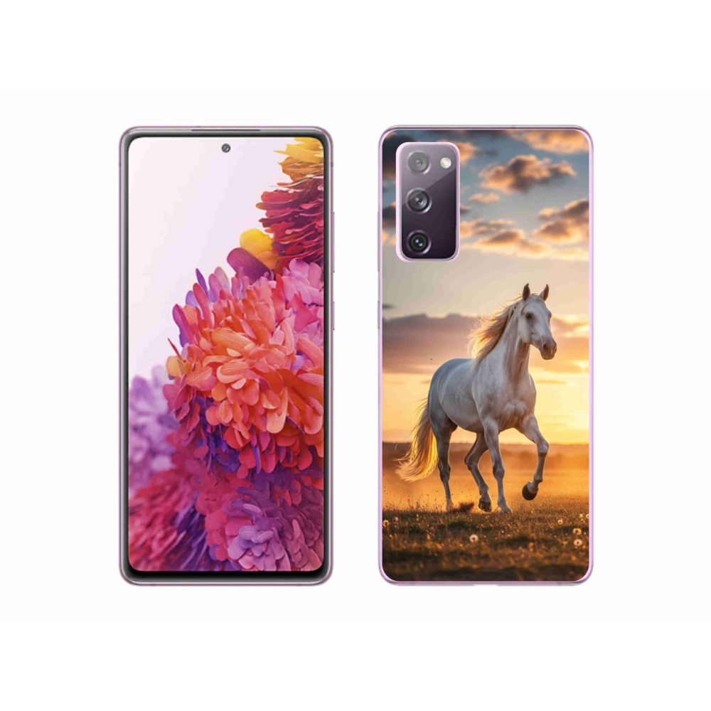 Gél borítás mmCase Samsung Galaxy S20 FE - futó fehér ló 2