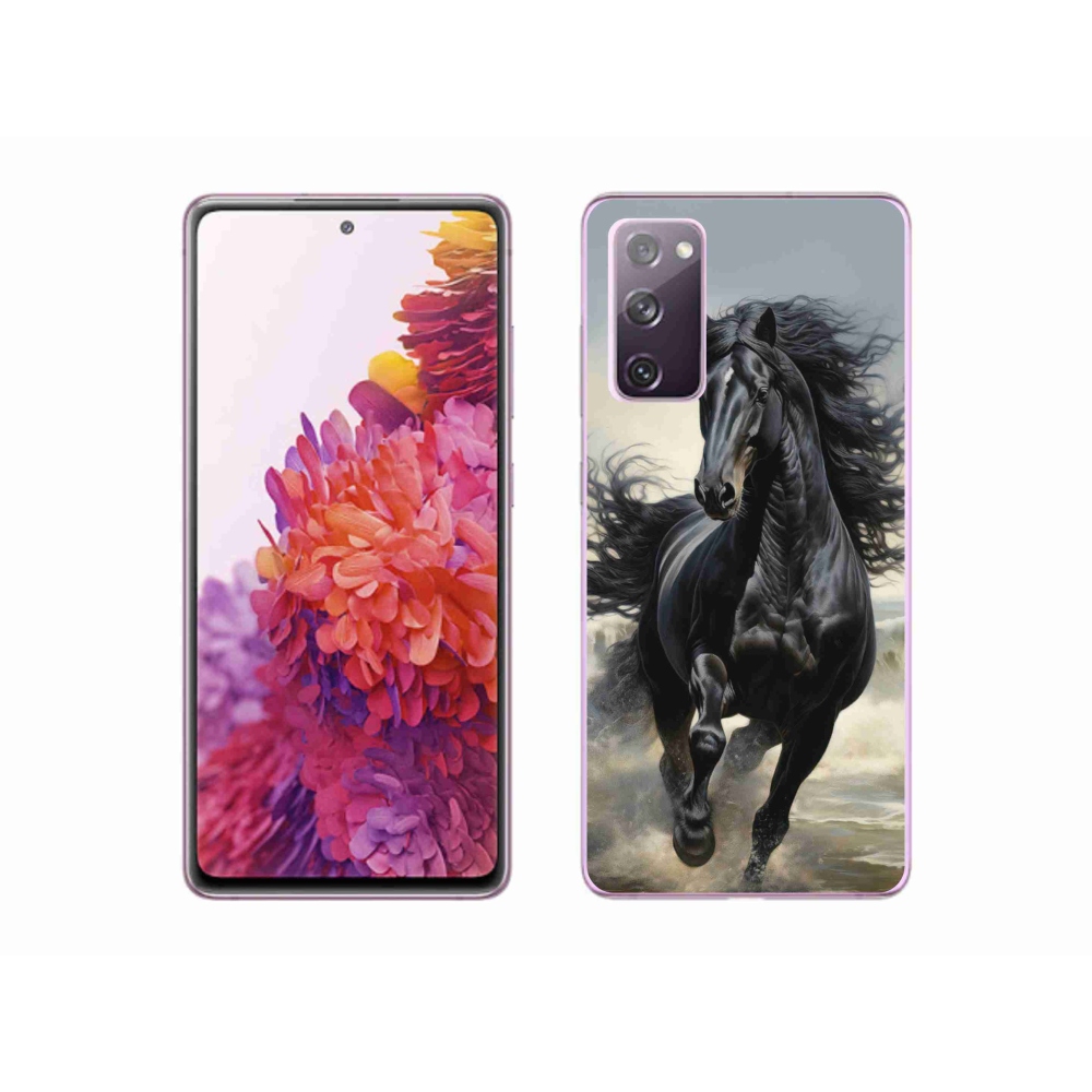 Zselés borítás mmCase Samsung Galaxy S20 FE - futó fekete ló