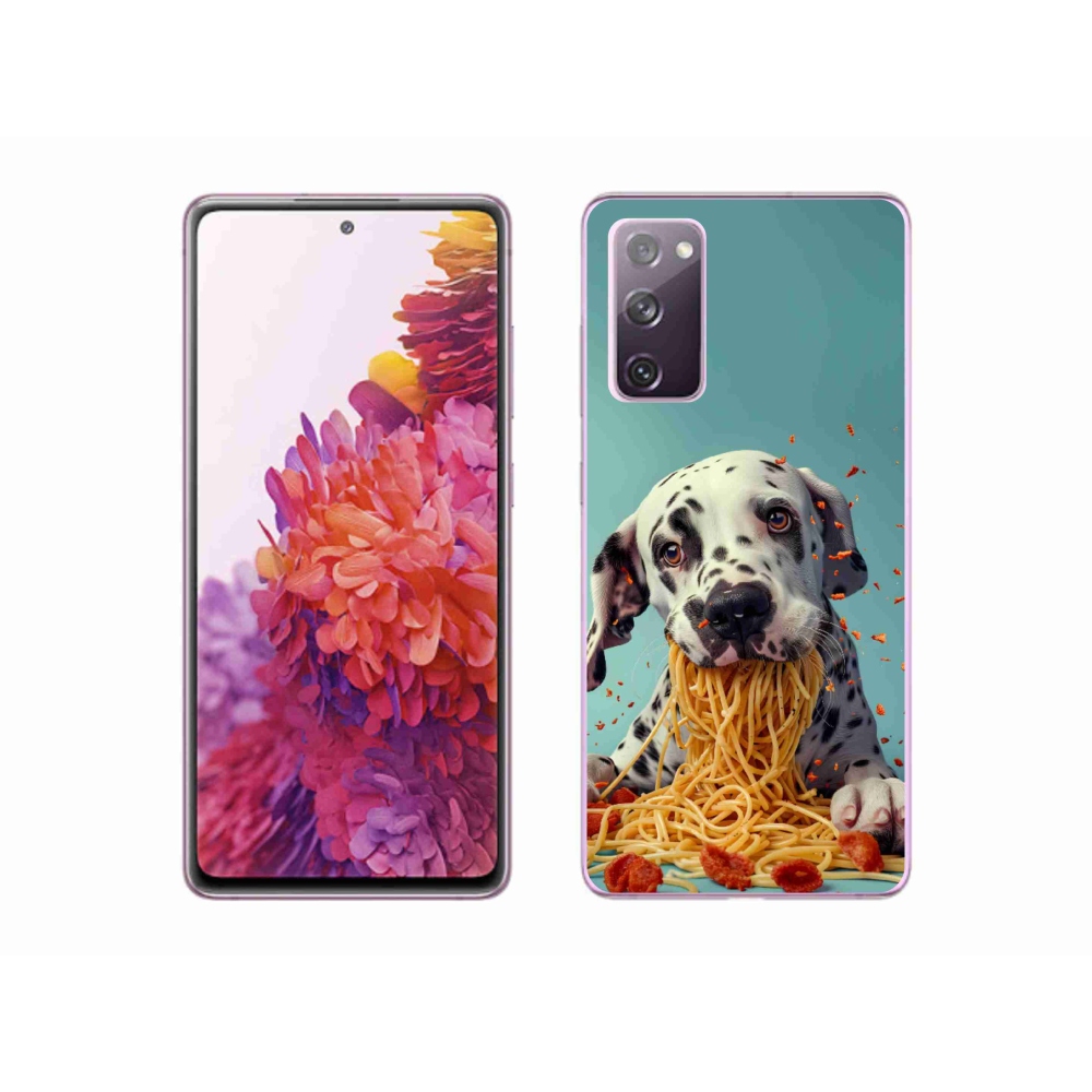 Zselés borítás mmCase Samsung Galaxy S20 FE készülékhez - Dalmát és spagetti