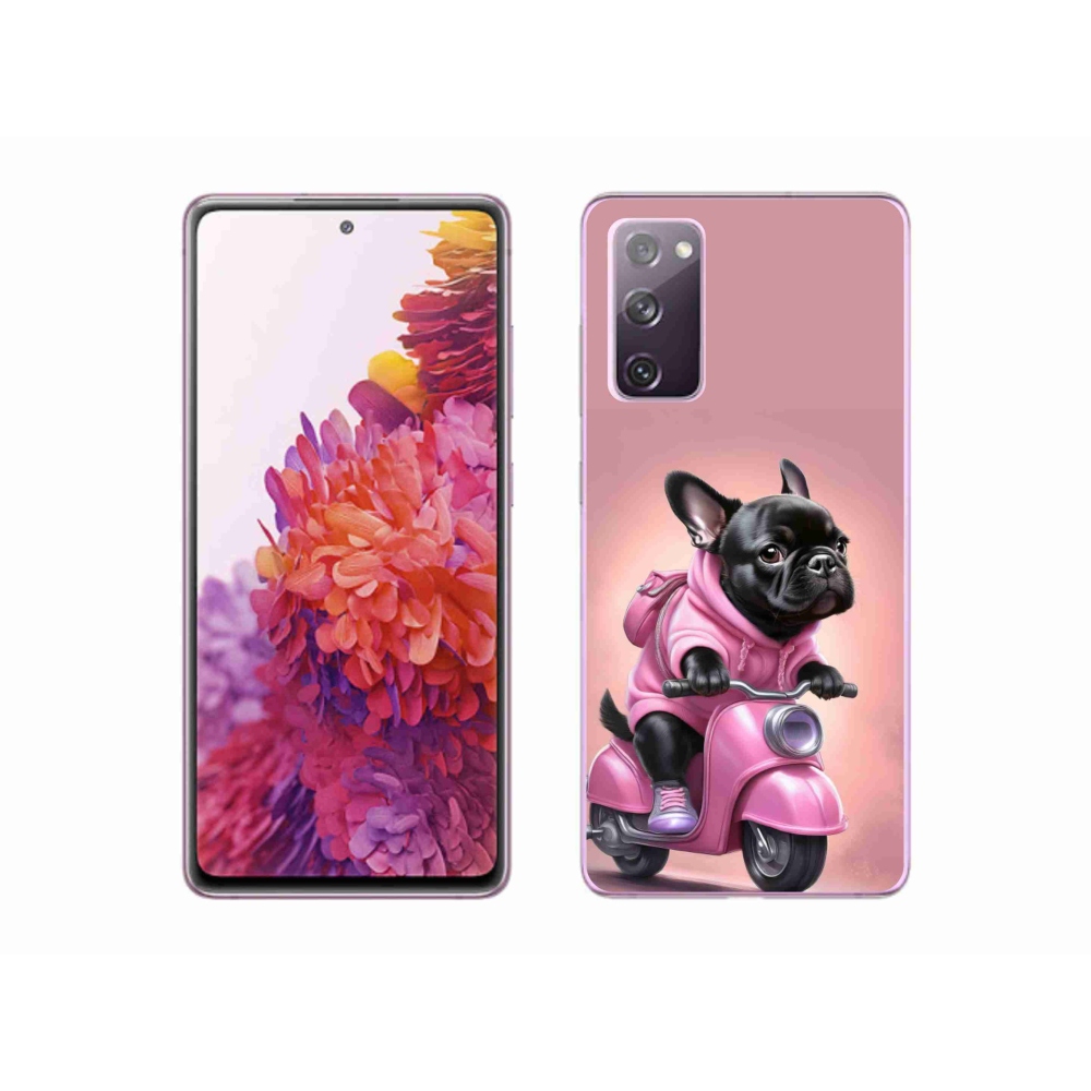 Zselés borítás mmCase Samsung Galaxy S20 FE - Francia bulldog egy robogón