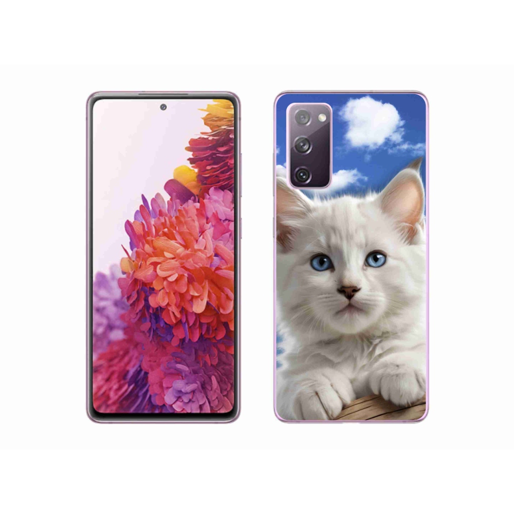Gél borítás mmCase Samsung Galaxy S20 FE készülékhez - cica és felhők