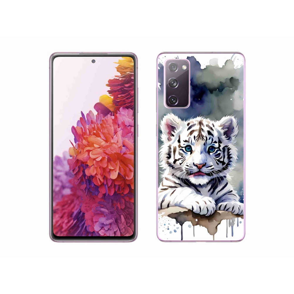 Zselés borítás mmCase Samsung Galaxy S20 FE - fehér tigriskölyökhöz