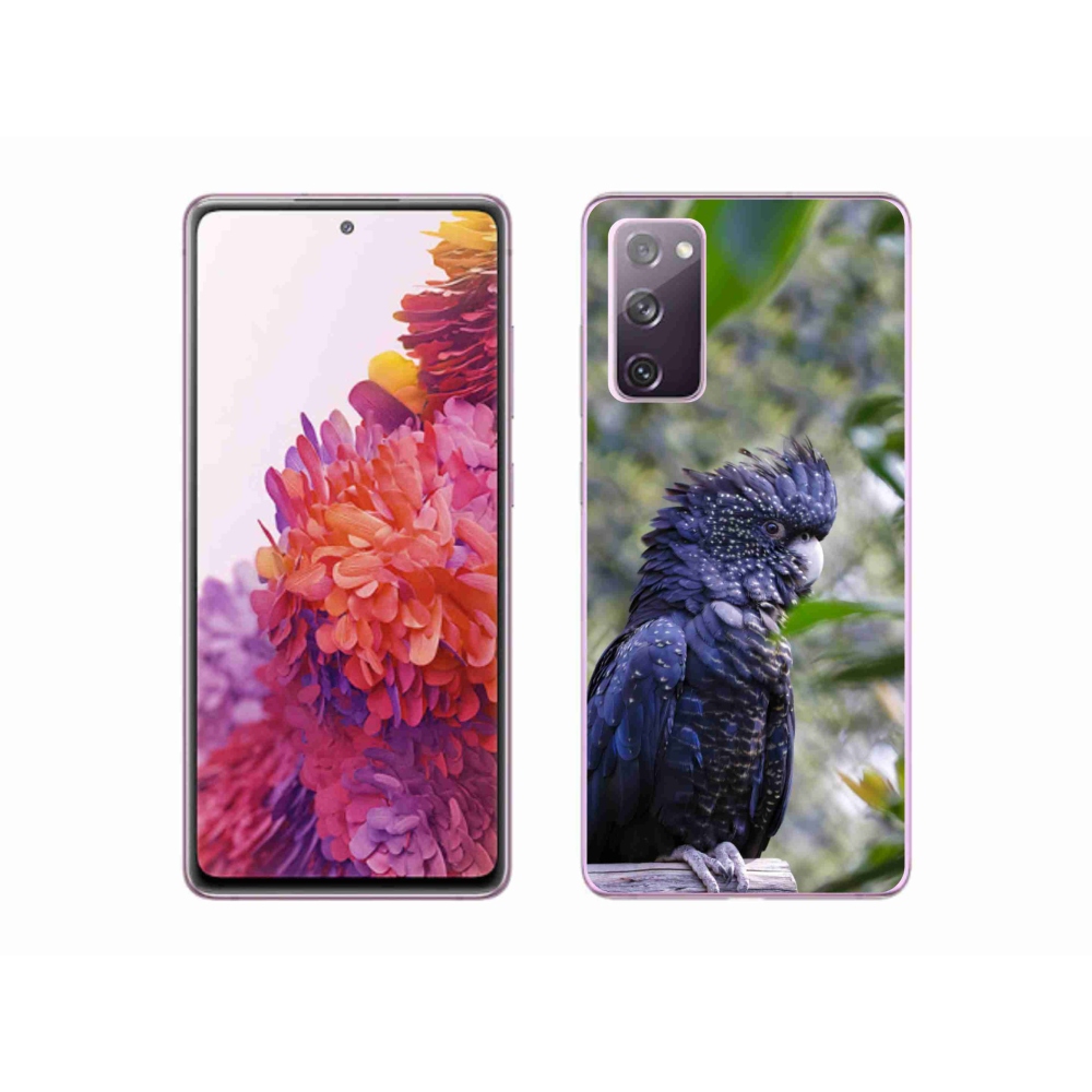 Zselés borítás mmCase Samsung Galaxy S20 FE készülékhez - papagáj kakadu fekete