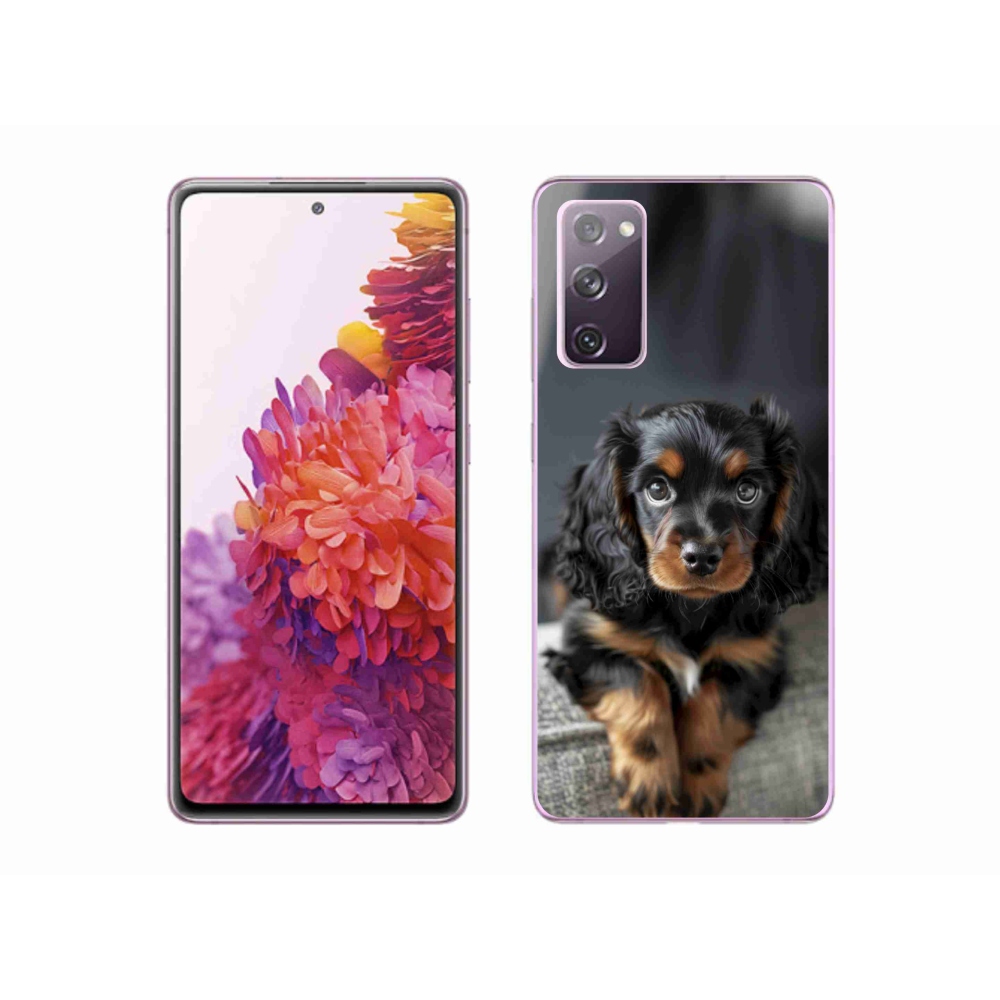 Gél borítás mmCase Samsung Galaxy S20 FE készülékhez - aranyos hosszúszőrű tacskó