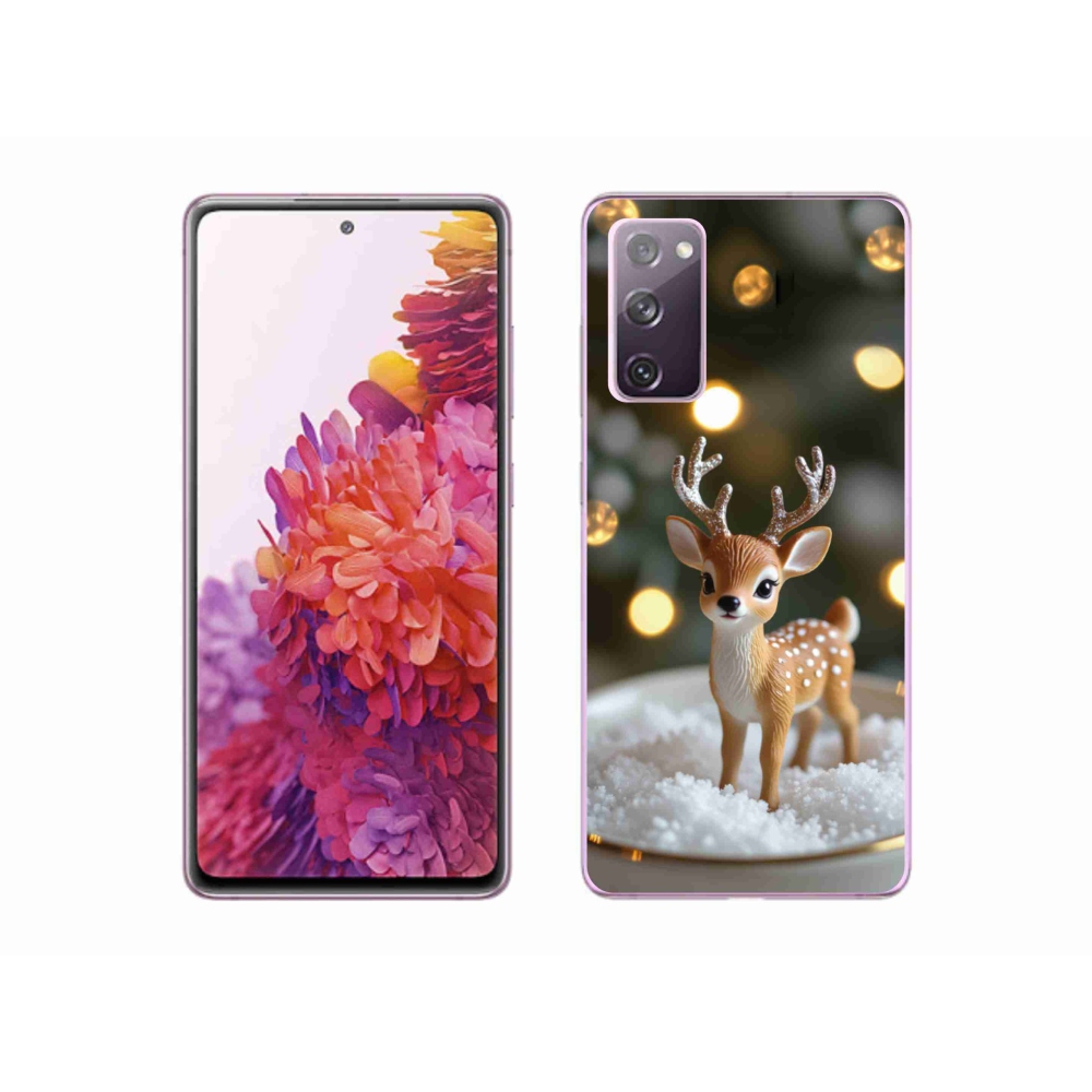 Gél borítás mmCase Samsung Galaxy S20 FE - aranyos karácsonyi szarvasok