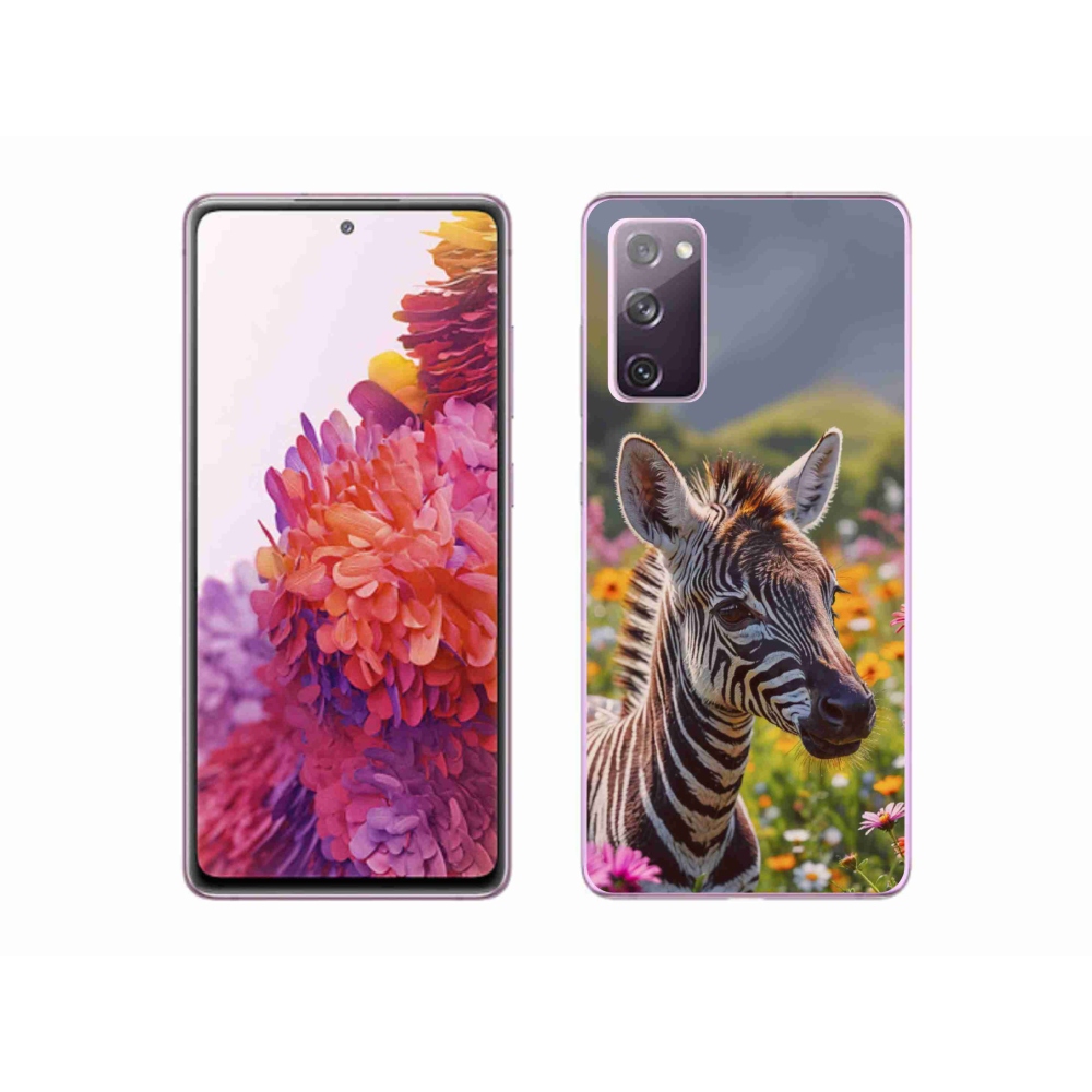 Zselés borítás mmCase Samsung Galaxy S20 FE készülékhez - zebra a réten