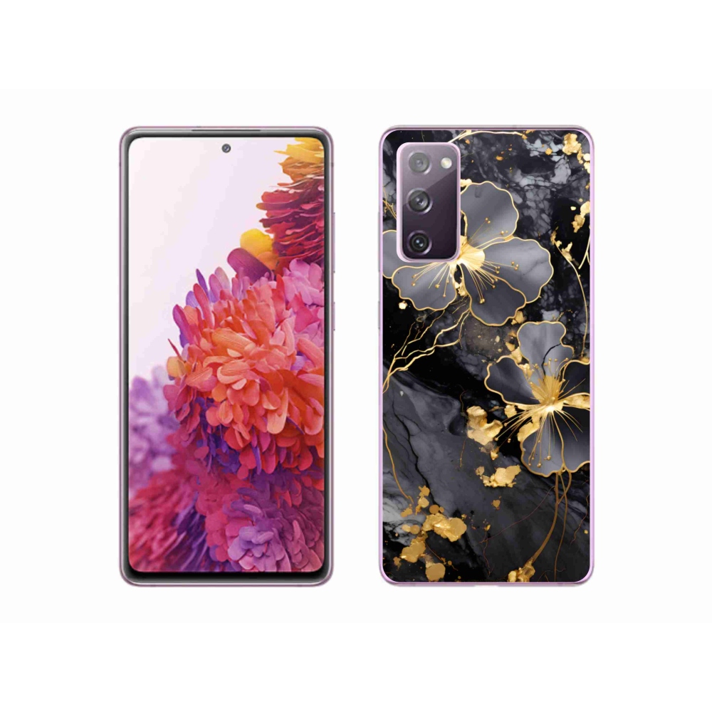 Gél védőhuzat mmCase Samsung Galaxy S20 FE - arany virágok