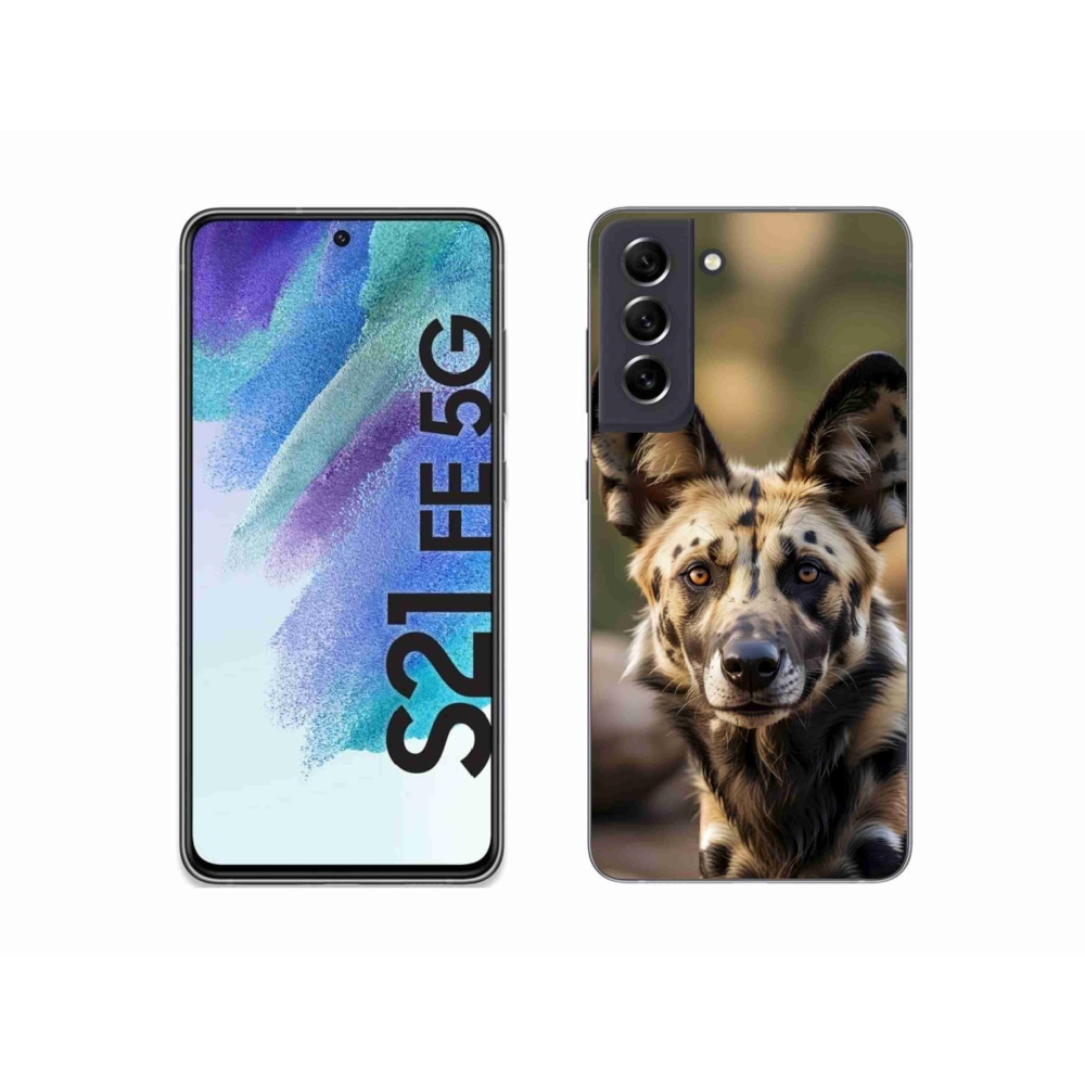 Gél borítás mmCase Samsung Galaxy S21 FE 5G - Afrikai vadkutya